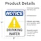 Signmission Drinking Water Sign With Symbol, 5 in W x Rectangle, Vinyl Decal OS-2PACK-NS-D-57-V-11550 - alternate 4